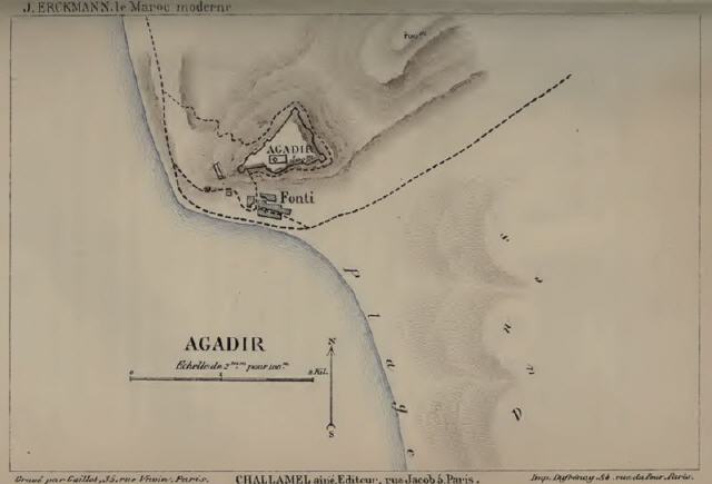 Agadir - alte Karte
