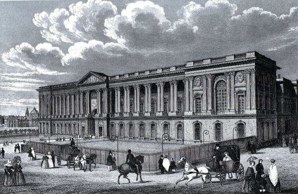 Paris - Louvre um etwa 1845