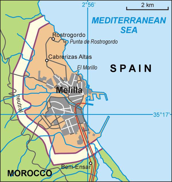 Melilla - Map